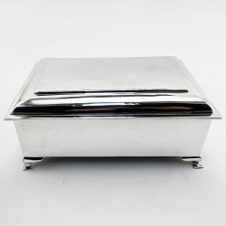 Large Handsome Silver Plated Cigar or Trinket Box
