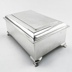 Superb Large Handsome Silver Plated Cigar or Trinket Box (c.1900)