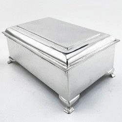 Large Handsome Silver Plated Cigar or Trinket Box