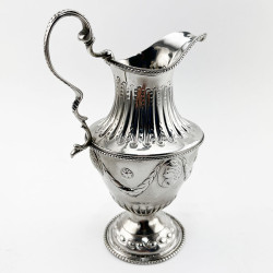 Sterling Silver Georgian Cream Jug with an Inverted Urn Shaped Body