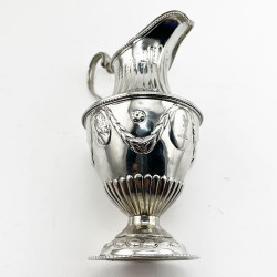 Sterling Silver Georgian Cream Jug with an Inverted Urn Shaped Body