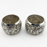 Boxed Pair of Victorian Sterling Silver Napkin Rings