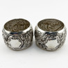 Boxed Pair of Victorian Sterling Silver Napkin Rings