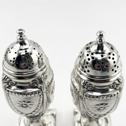 Elegant Edwardian Sterling Silver Peppers