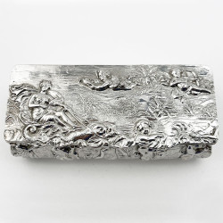 Decorative and Good Gauge Victorian Sterling Silver Jewellery or Trinket Box