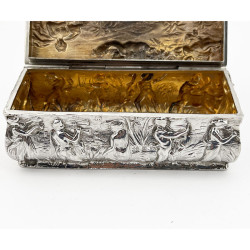 Decorative and Good Gauge Victorian Sterling Silver Jewellery or Trinket Box