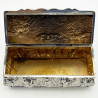 Decorative and Good Gauge Victorian Sterling Silver Jewellery or Trinket Box