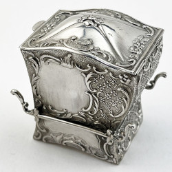Victorian Sterling Silver Sedan Chair Playing Card Case (1899)