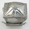 Victorian Sterling Silver Sedan Chair Playing Card Case