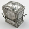 Victorian Sterling Silver Sedan Chair Playing Card Case