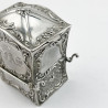 Victorian Sterling Silver Sedan Chair Playing Card Case