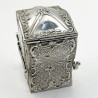 Victorian Sterling Silver Sedan Chair Playing Card Case