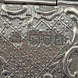 Victorian Sterling Silver Sedan Chair Playing Card Case