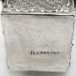 Victorian Sterling Silver Sedan Chair Playing Card Case