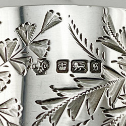 Edwardian Boxed Pair of Sterling Silver Napkin Rings