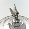 Decorative Victorian Glass and Silver Plated Biscuit Box