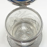 Decorative Victorian Glass and Silver Plated Biscuit Box