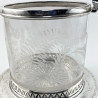 Decorative Victorian Glass and Silver Plated Biscuit Box