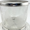 Decorative Victorian Glass and Silver Plated Biscuit Box