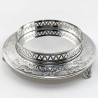 Decorative Victorian Glass and Silver Plated Biscuit Box
