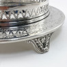 Decorative Victorian Glass and Silver Plated Biscuit Box