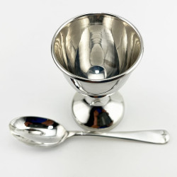 Boxed Sterling Silver Egg Cup Christening Set