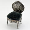 Novelty Sterling Silver Pin Cushion in the Form of a Chair (1904)