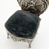 Novelty Sterling Silver Pin Cushion in the Form of a Chair