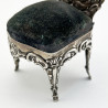 Novelty Sterling Silver Pin Cushion in the Form of a Chair
