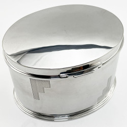 Mappin & Webb Art Deco Style Silver Plated Biscuit or Trinket Box