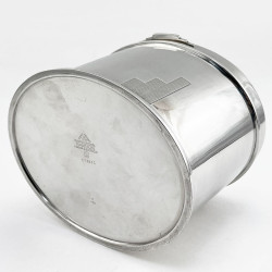 Mappin & Webb Art Deco Style Silver Plated Biscuit or Trinket Box