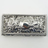 Embossed Edwardian Sterling Silver Jewellery or Trinket Box