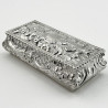 Embossed Edwardian Sterling Silver Jewellery or Trinket Box
