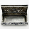 Embossed Edwardian Sterling Silver Jewellery or Trinket Box