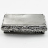 Embossed Edwardian Sterling Silver Jewellery or Trinket Box