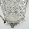 Good Quality Victorian Silver Plate and Cut Glass Biscuit or Trinket Box