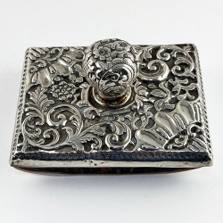 Victorian Sterling Silver Desk Roller Ink Blotter (1891)