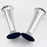 Pretty Pair of Chester Sterling Silver Flower Vases
