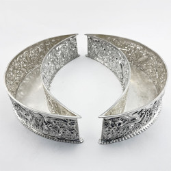 Rare and Unusual Pair of Silver Plated Table Planters (c.1890)