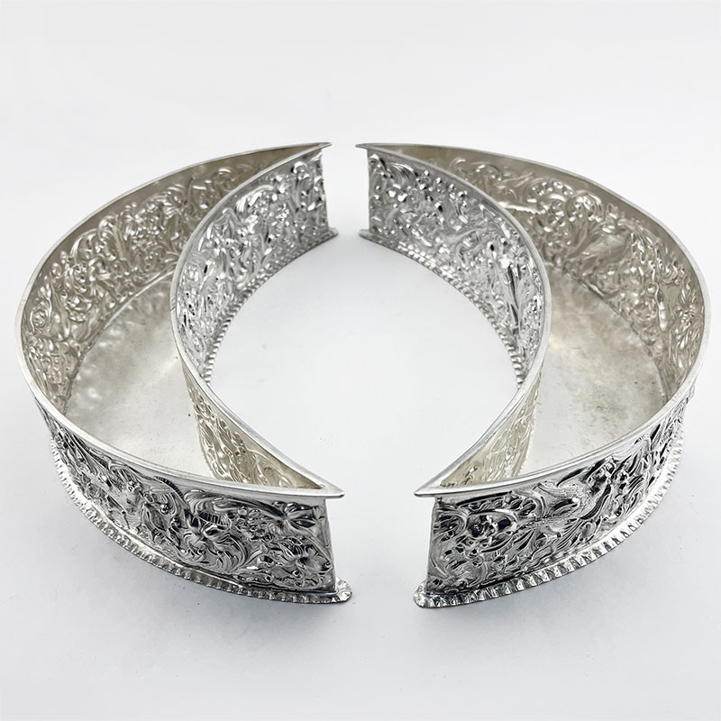 Rare and Unusual Pair of Silver Plated Table Planters (c.1890)