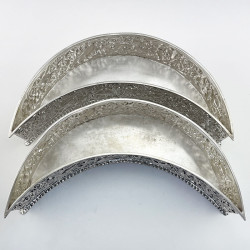 Rare and Unusual Pair of Silver Plated Table Planters