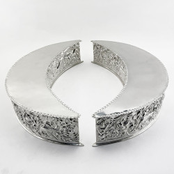 Rare and Unusual Pair of Silver Plated Table Planters