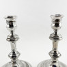 Smart Plain Pair of Georgian Style Sterling Silver Candlesticks