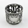 Beautiful Boxed Antique Sterling Silver Napkin Ring