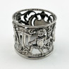 Beautiful Boxed Antique Sterling Silver Napkin Ring