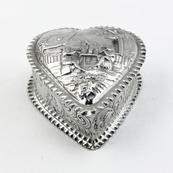 Decorative Victorian Sterling Silver Jewellery or Trinket Box (1892)