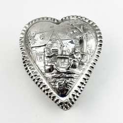 Decorative Victorian Sterling Silver Jewellery or Trinket Box