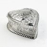 Decorative Victorian Sterling Silver Jewellery or Trinket Box