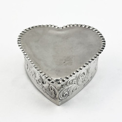Decorative Victorian Sterling Silver Jewellery or Trinket Box