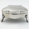 Plain Rectangular Sterling Silver Jewellery or Trinket Box